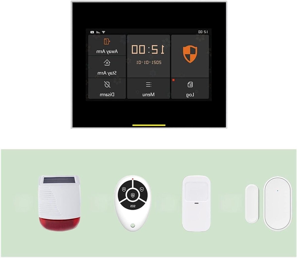 Draadloos Alarmsysteem - Home Security Set - Huis Beveiligen - 4.3-inch Touchscreen - 12 mm Dun - Wit
