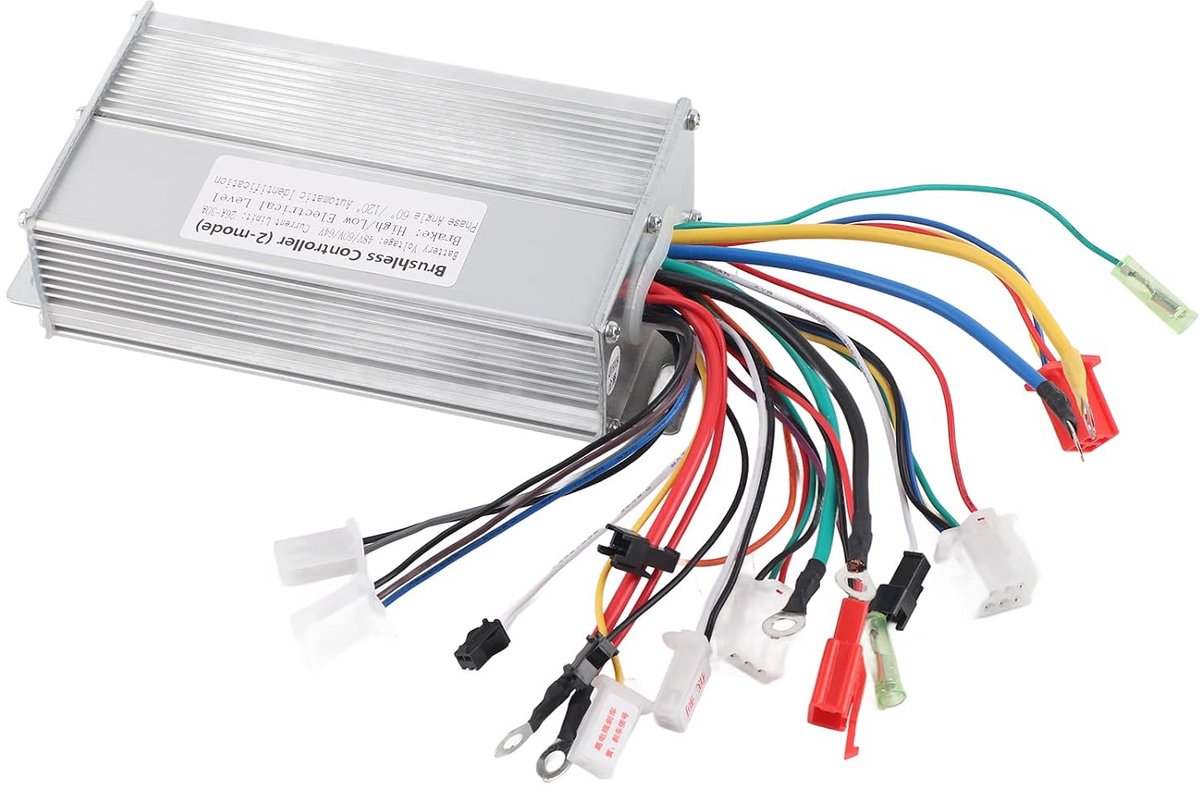 Controller elektrische fiets 48V 60V 64V 1000W-1500W - 12-buis controller - krachtige klimkracht - SnelShoppen