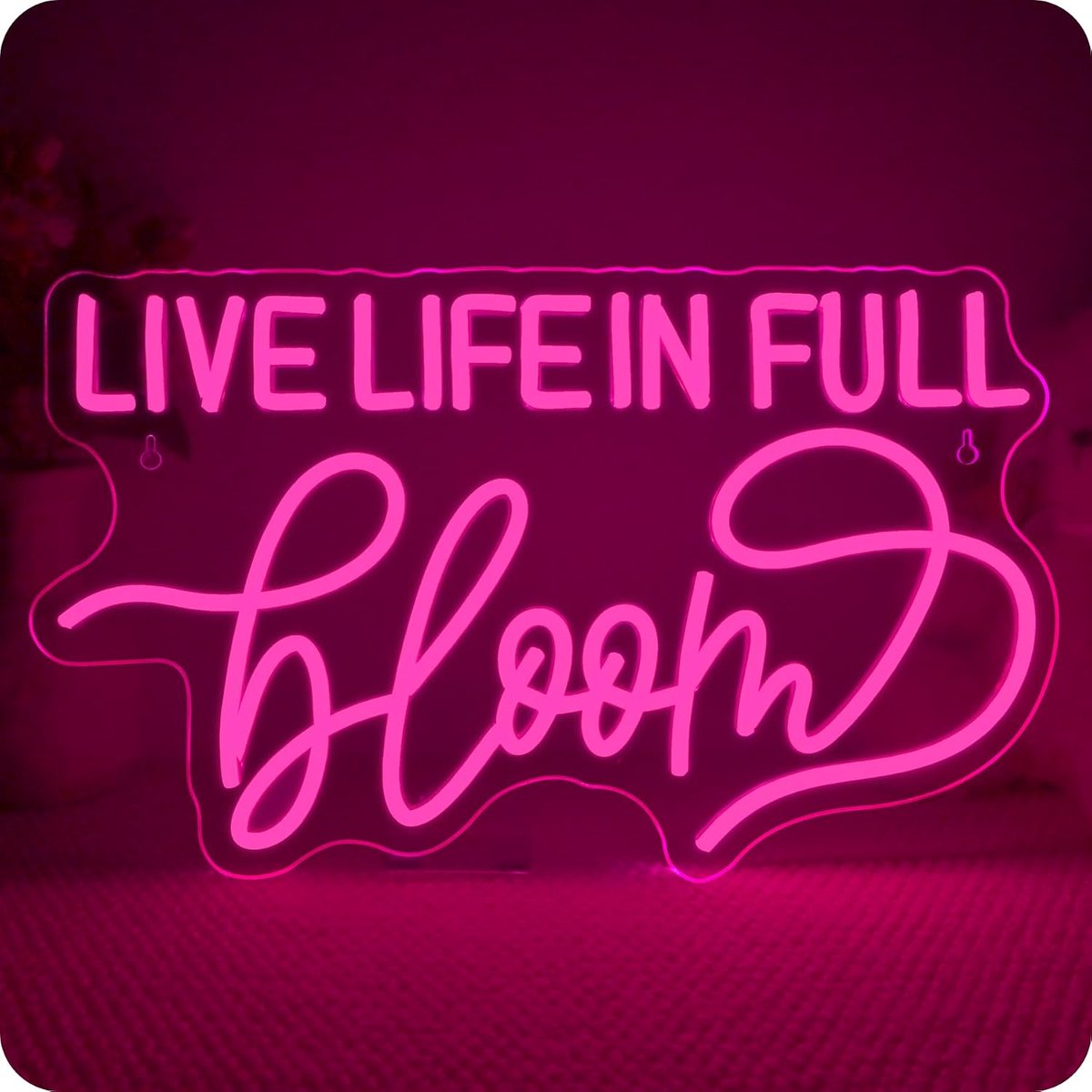 Neonbord Live Life in Full - Roze LED Verlichting - Wanddecoratie - Creëer een gezellige sfeer - ShopVlot