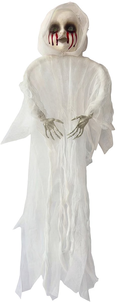 Clayre & Eef Halloween decoratie Spook Wit Kunststof Herfst decoratie