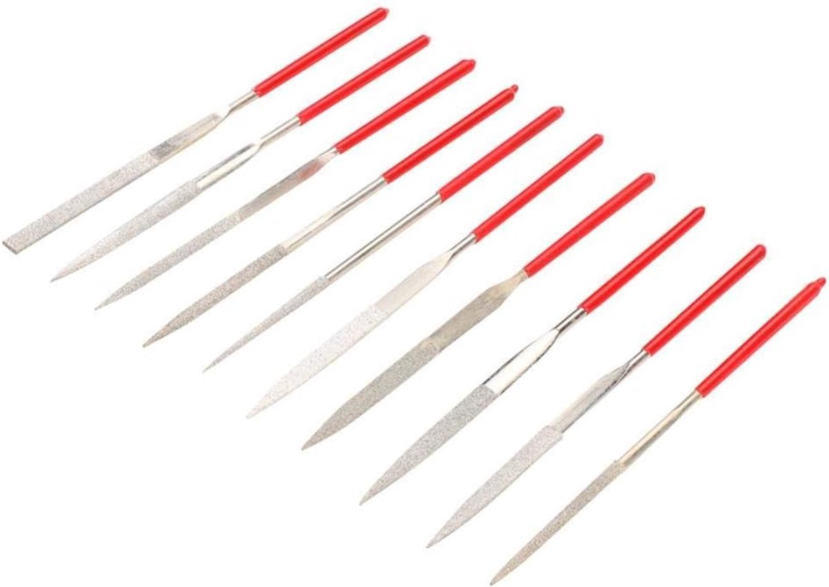 SnelShoppen - 10-delige Gitaar Fret Crowning Bestanden Set - Reparatietools voor Gitaren en Violinen - Verschillende Vormen - Duurzaam en Handzaam