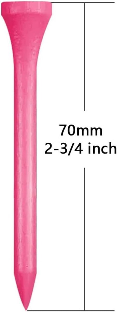 Houten golftees 70 mm - Lange golftees (roze) - Biologisch afbreekbaar - Sterk en betrouwbaar - ShopVlot van houten — afbeelding 4