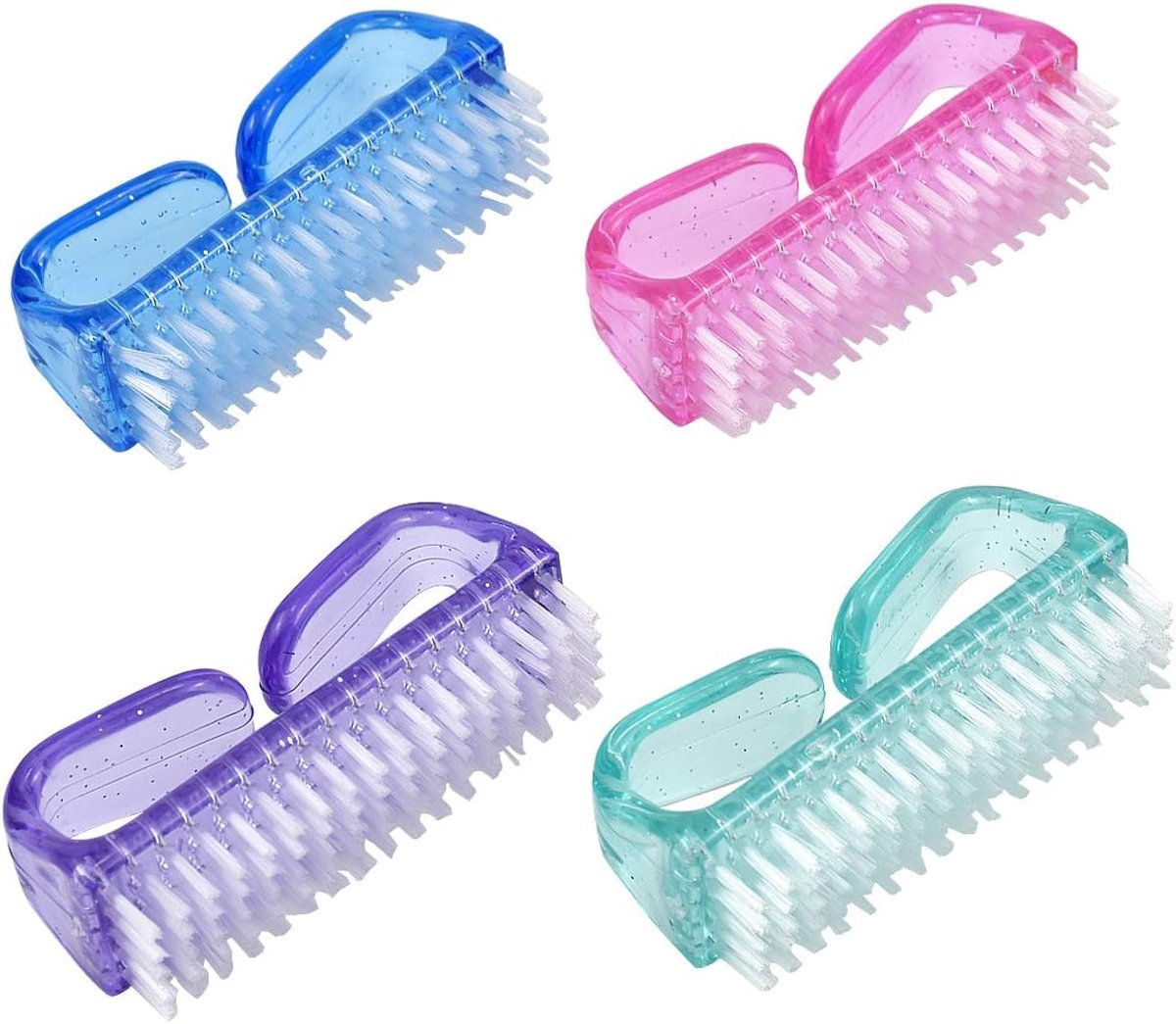 4pcs Nail Brush with Bracket, Hand Wash Brush, Effective Bath Brush, Nail Brush for Hand and Nail Cleaning, Hand Wash - ShopVlot