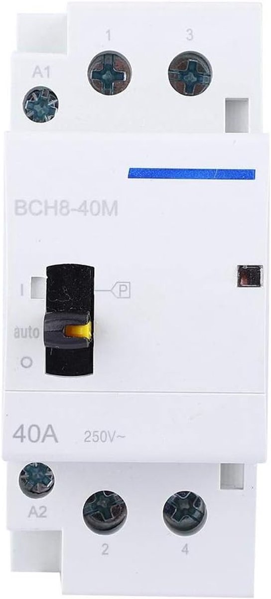 SnelShoppen - AC Bescherming, BCH8-40M 2P 40A 230V Huishoudelijke AC Beveiliging voor DIN Rail Montage met Handmatige Schakelaar voor Huishoudtoepassi
