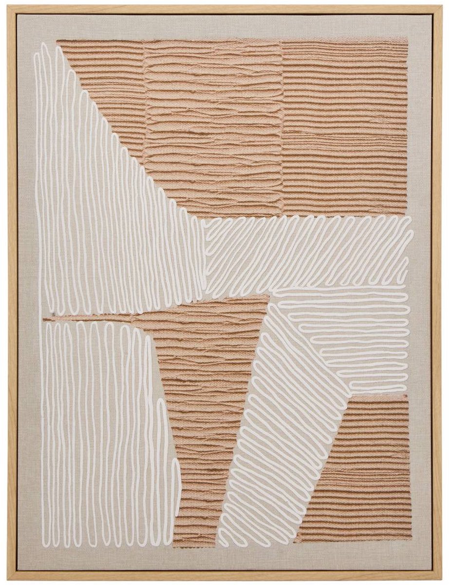 Ingelijst schilderij met abstracte motieven BAKA