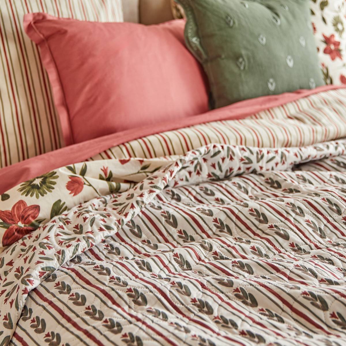 Omkeerbare bedsprei met print