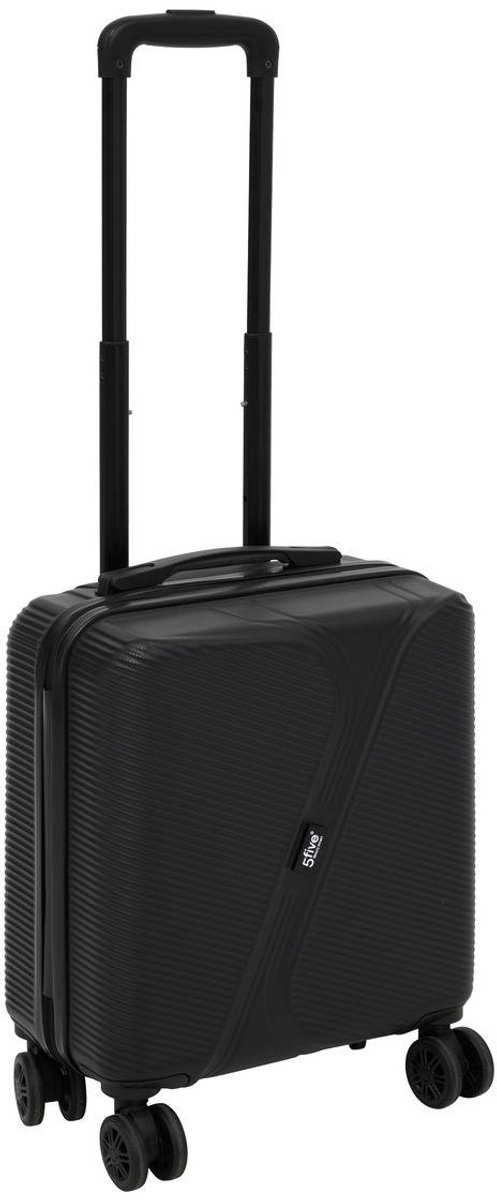 5Five Reiskoffer/Handbagage op wieltjes XS - 36x20x45cm - Zwart