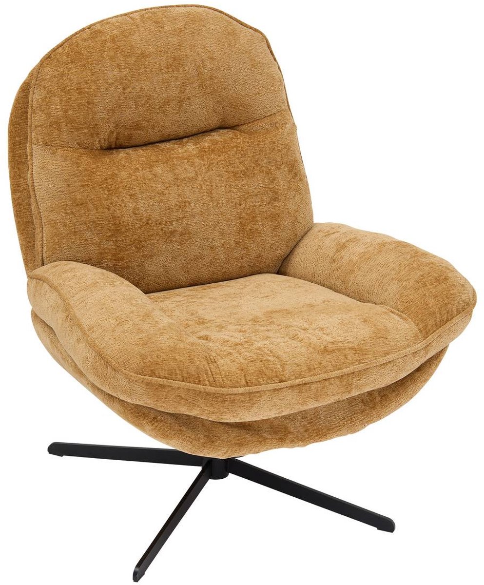 Draaibare en verstelbare fauteuil van chenille-stof STELAN