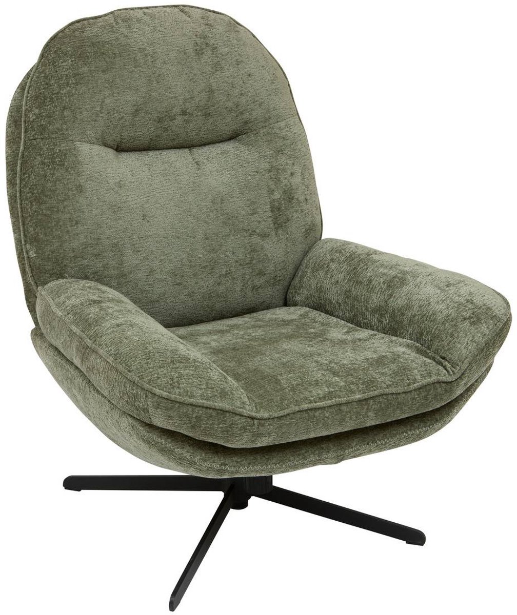 Atmosphera Créateur d'intérieur® Draaibare en verstelbare fauteuil van chenille-stof STELAN Vert kaki