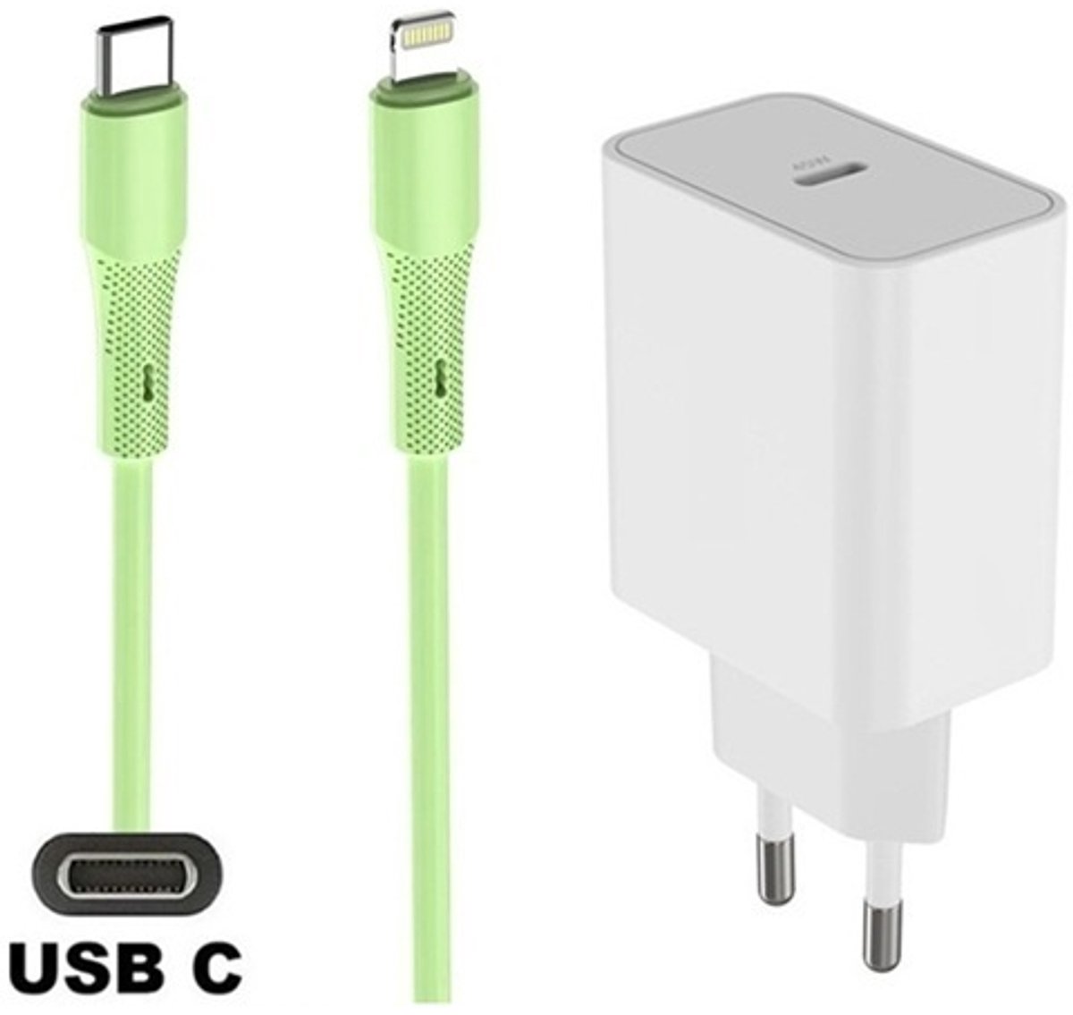 OneOne 45W super snellader en screenprotector van glas voor iPhone 13 Pro Max en iPhone 14 Plus + 1,0m USB C naar Lightning kabel. PD lader. Universele oplader adapter. Glazen screenprotector past op Apple iPhone 13 Pro Max & iPhone 14 Plus