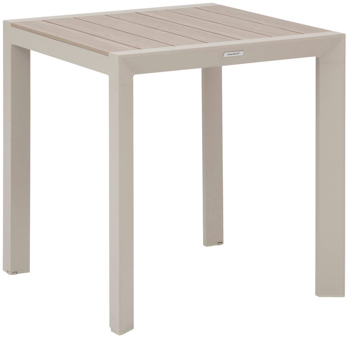 Tuintafel voor 2 personen van aluminium met houtlook ÉVASION