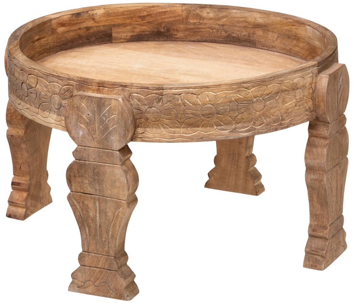 Bijzettafel van bewerkt mangohout GYPSY