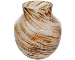 Compacte, gekleurde, gedraaide vaas in Murano-stijl ARVO