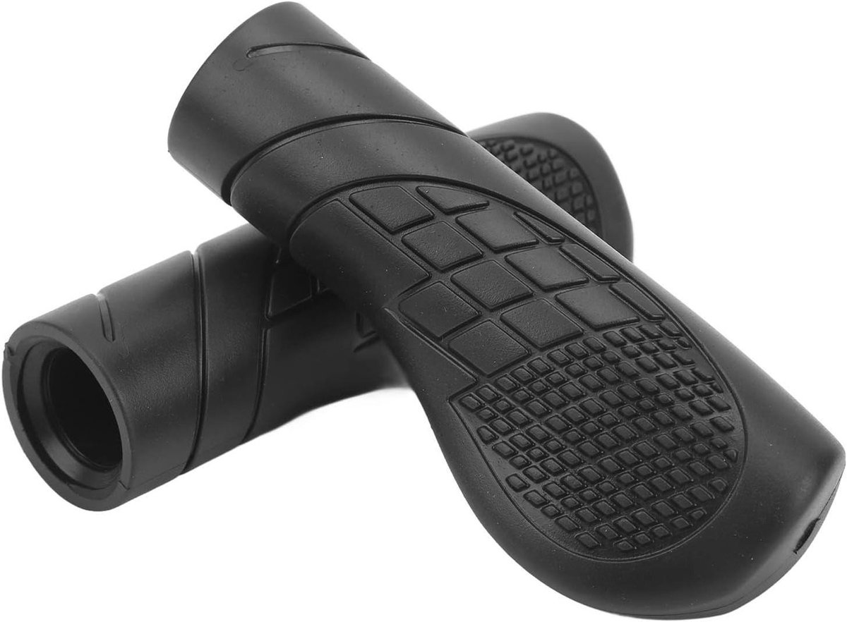 Fiets Handvatten - Stuur Handvatten Grips - Comfortabel Fietsen - Schokabsorberend Antislip - 2.2 cm Diameter - Zwart