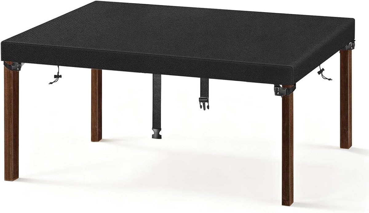 Weerbestendige Tuin Tafel Bescherming, 150 x 90 x 15 cm, Met Trekkoord, Duurzaam 420D Oxford Stof, Ideaal voor Buitengebruik