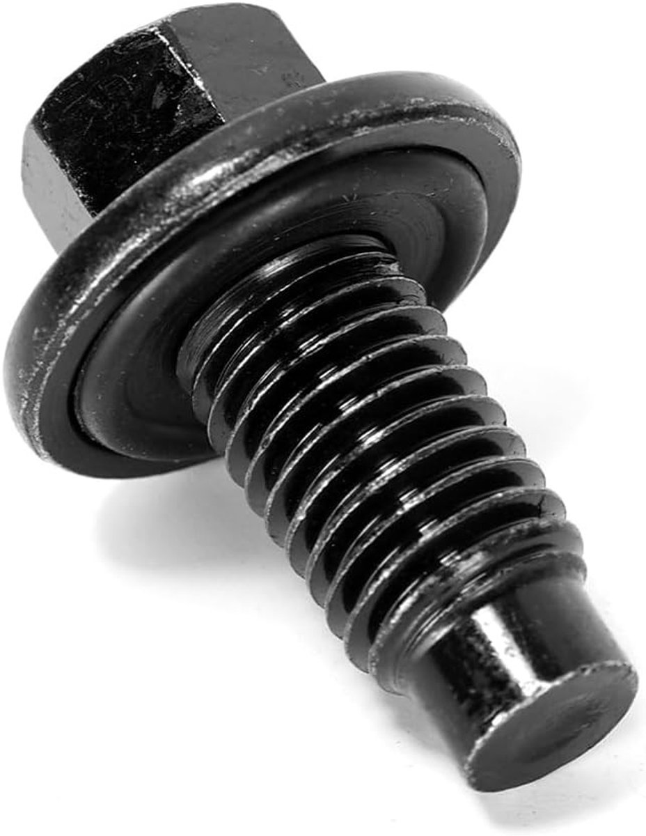 Zwarte Verzegelende Stekker voor Olie Sump M12x1.75 - Compatibel met ALFA ROMEO 159 en BRERA - Hoogwaardige Rubber Afdichting, Duurzaam en Betrouwbaar