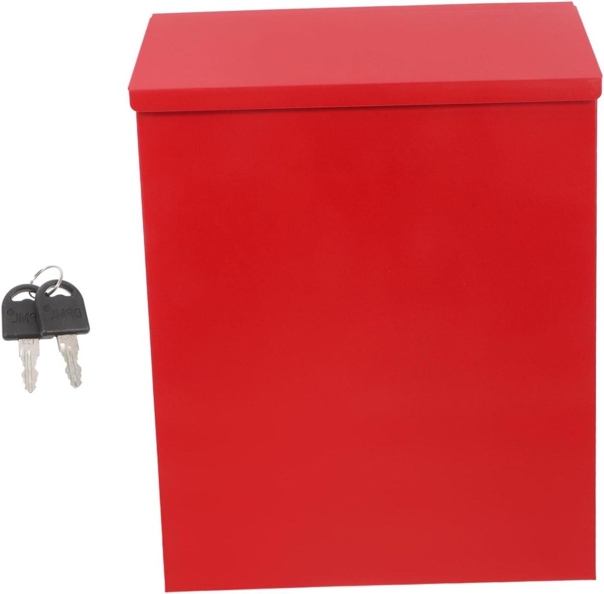 Brievenbus met slot - Postbus buiten - Post veilig ontvangen - IJzeren constructie - 29.4x21.7x6.7cm - Rood