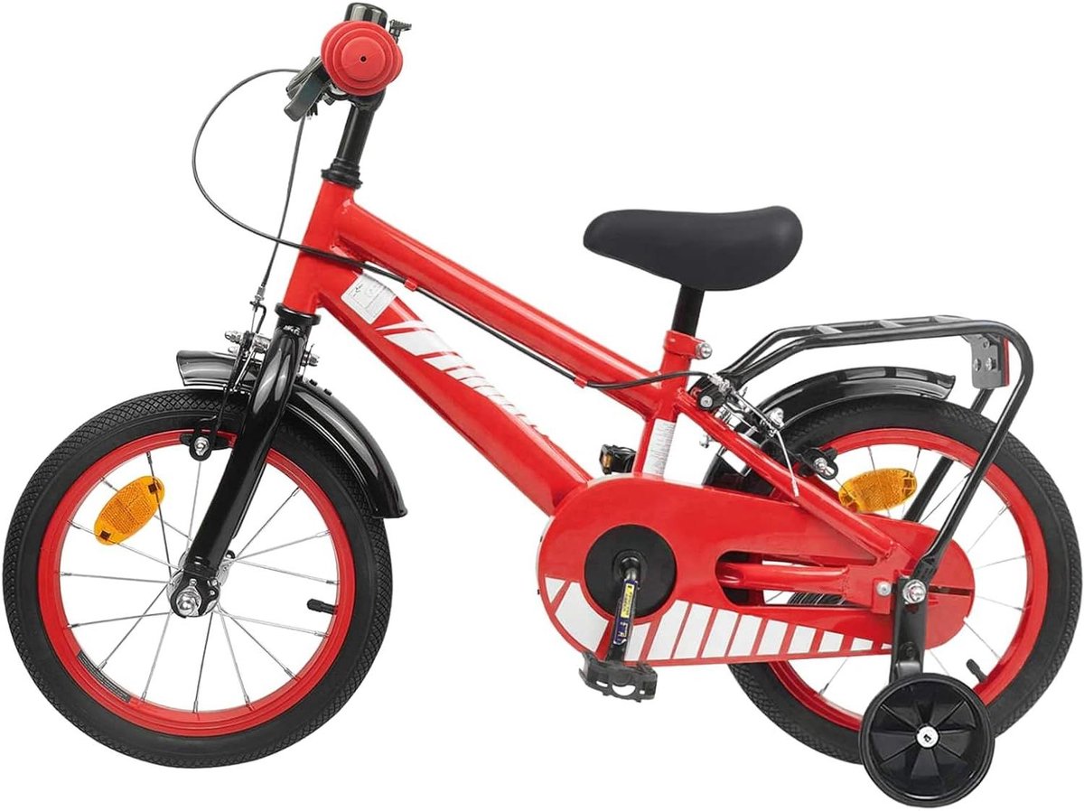 Kinderfiets Loopfiets Peuter Spelen en Leren Stevig Stalen Frame 12 inch Rood