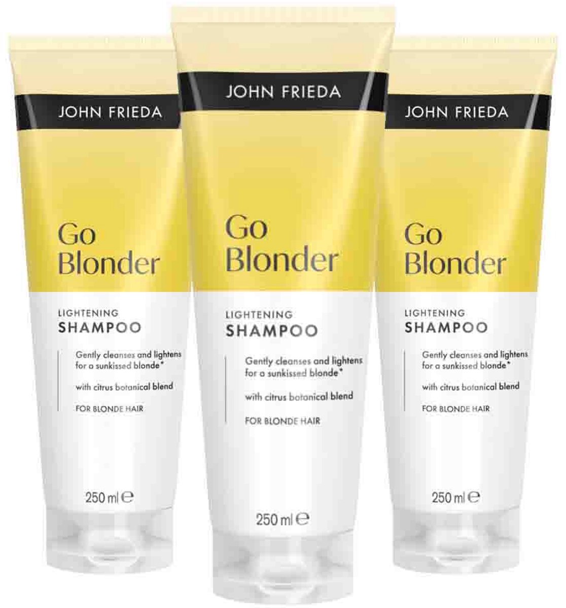 John Frieda Go Blonder Lightening Shampoo - 3 x 250 ml - Voordeelverpakking