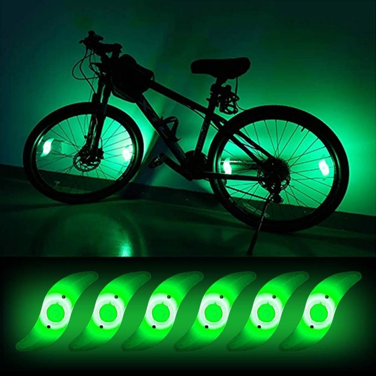 6 Stuks LED Fiets Spakenlichten met 3 Flitspatronen voor Fietsdecoratie, Nachtveiligheid en Waterdichtheid