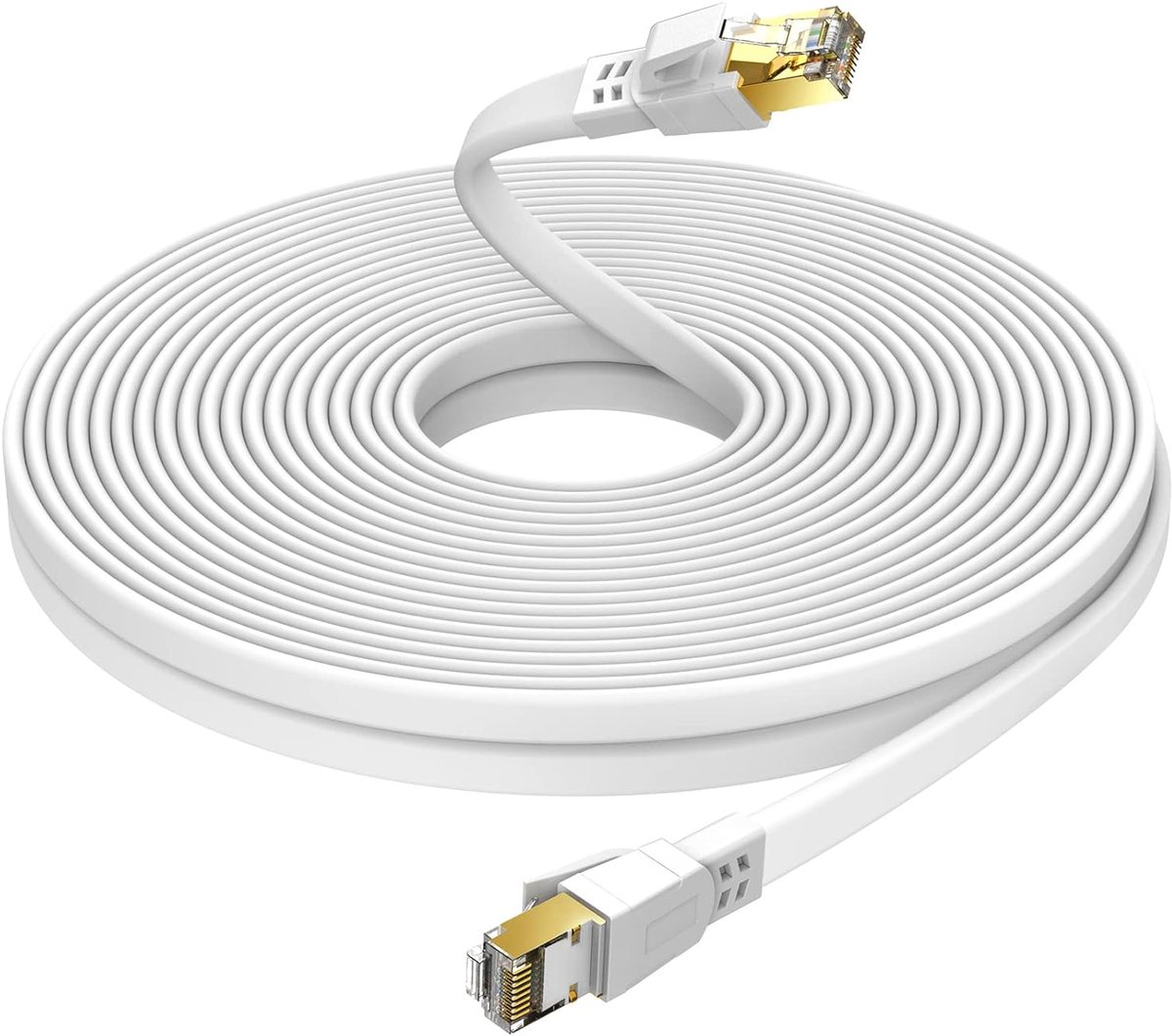 Ethernet Cable Netwerkkabel 40 m, Cat8 RJ45 Patch Kabel, 40Gbps 2000MHz Internet Kabel voor router/gaming/modem