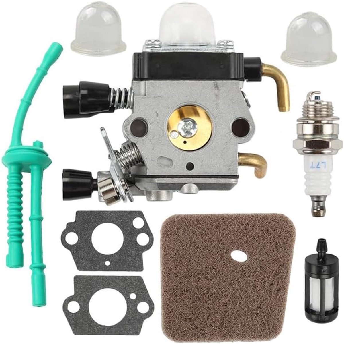 Carburateurset voor Stihl FS55 FS55R FS55RC FS38 KM55 HL45 KM55R luchtfilter kit brandstofdriver bougieset zeven verpakkingen