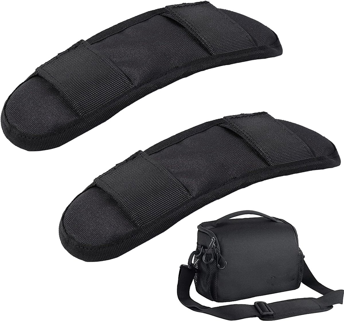 2 stuks schouderkussentas, rugzak, schouderkussen, afneembare schouderriem, schouderkussen voor rugzak, camera, laptop, koeriertas, gitaar