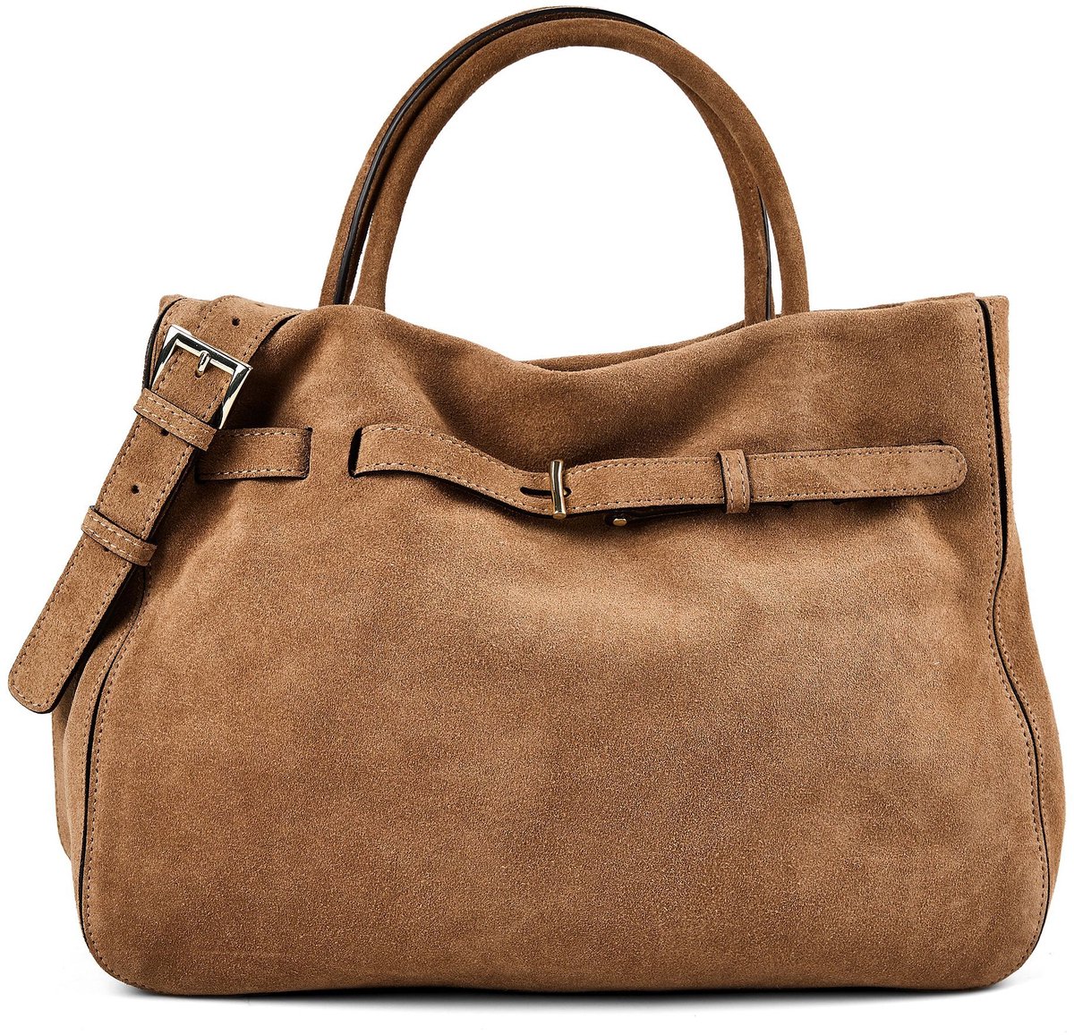 abro Jill Schoudertas Leder 35 cm - Dames - cappuccino