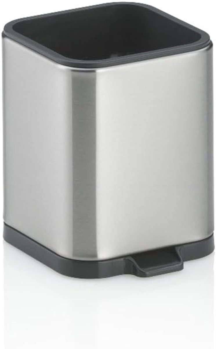 Plata bestekafdruiprek, roestvrij staal, mat zilver, compact, 10 x 11,5 x 12,5 cm, praktisch afdruiprek voor bestek en keukengerei