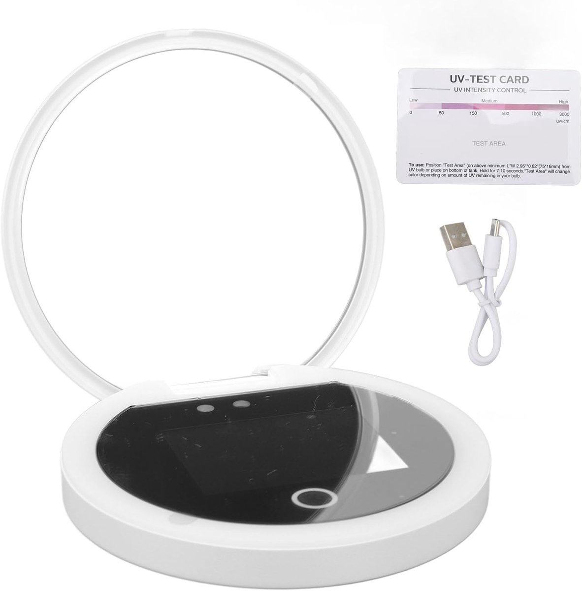 Cosmetic UV spiegel 2x vergroting - dubbelzijdig opvouwbaar - UV-camera voor huidconditie - ideaal voor reizen - ShopVlot