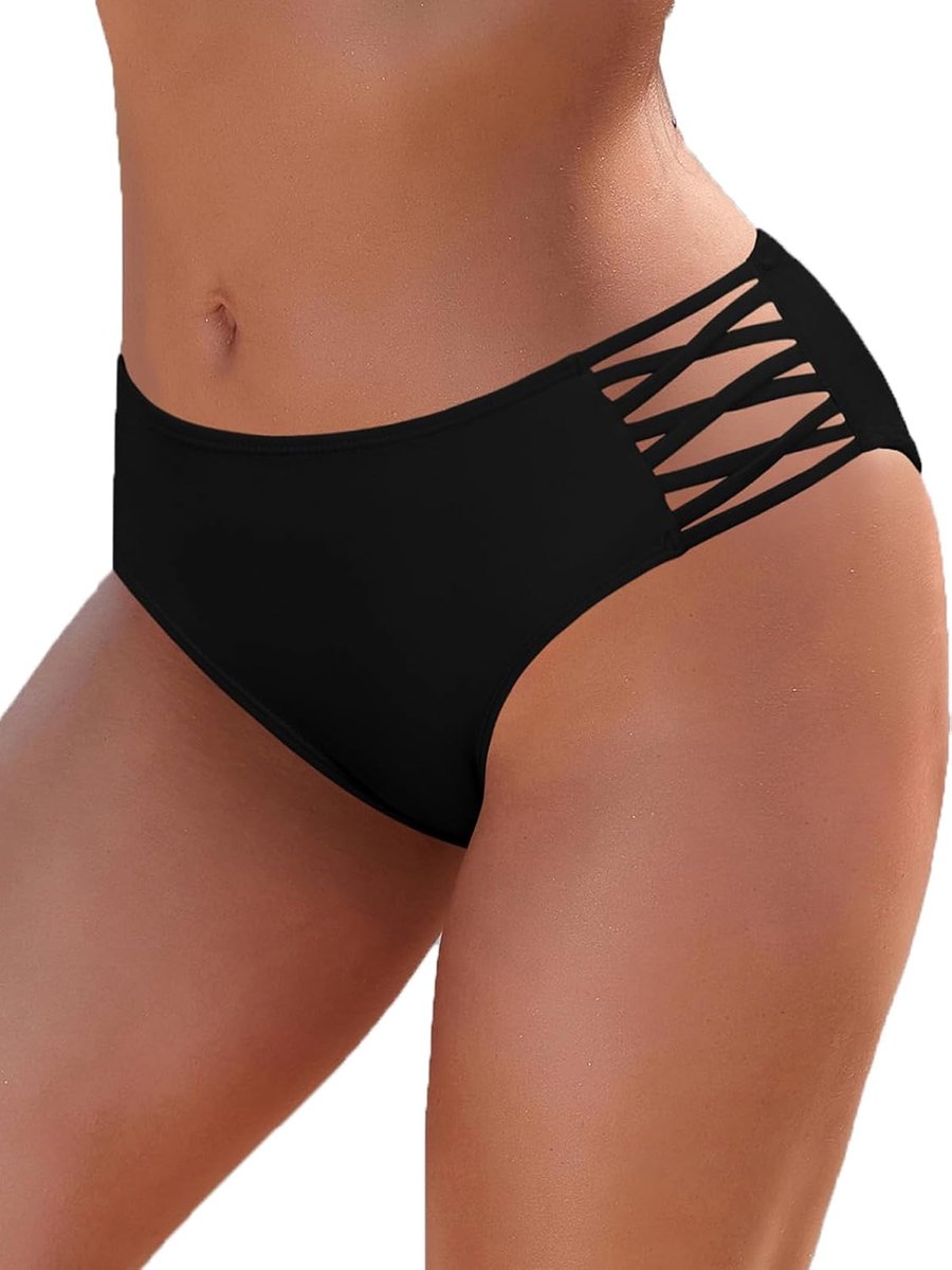 Bikinibroekje dames bikini slip cutout zomer strand bikini broekje middelhoge taille mode zwembroek bikini broekje