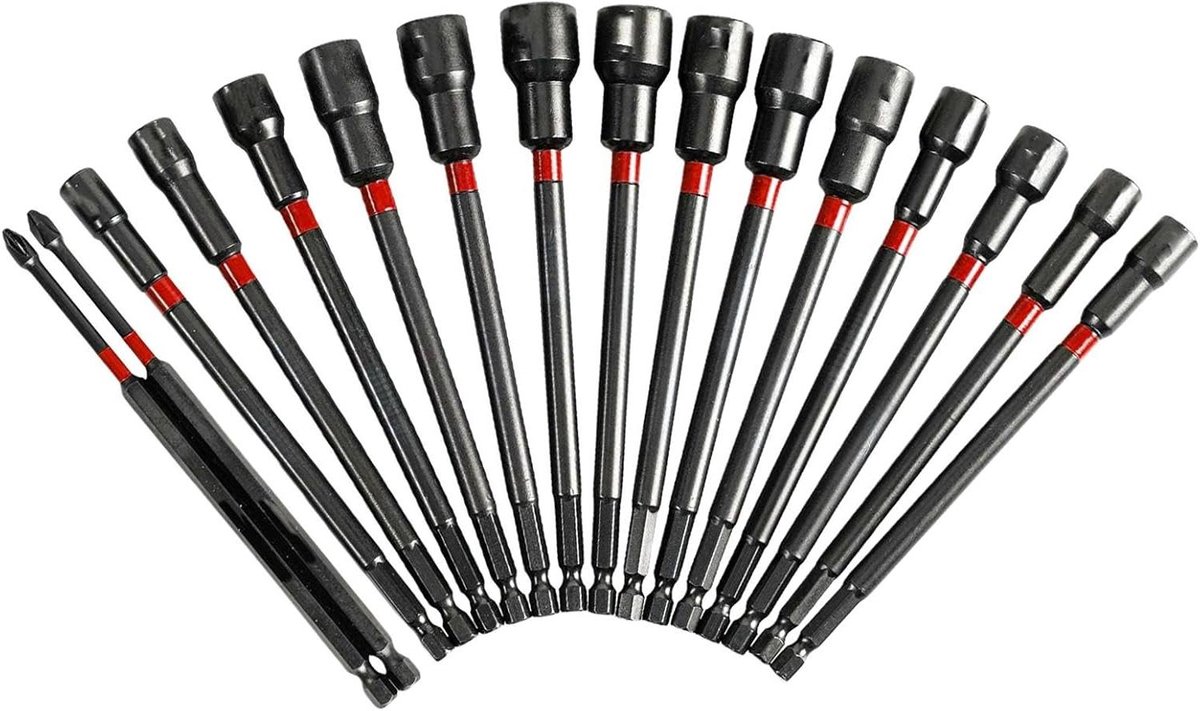 Magnetische dopsleutelset - Moerdraaier bitset - Efficiënt klussen - Hoge hardheid - 1/4 inch zeskant - Niet gespecificeerd