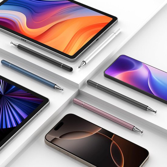 Stylus voor alle touchscreens, universele capacitieve pen voor Apple iPad/Pro/Mini/Air/iPhone/Samsung/Galaxy/Tab A7&S7/Fire HD Tablet (Zwart) — afbeelding 4