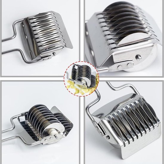 SnelShoppen - RVS Noodle Cutter - Pastamaker, Spaghetti Snijder, Keukenhulpmiddel voor Zelfgemaakte Pasta, Snijd Gerechten & Kruidensnijder - 1 Pack — afbeelding 5