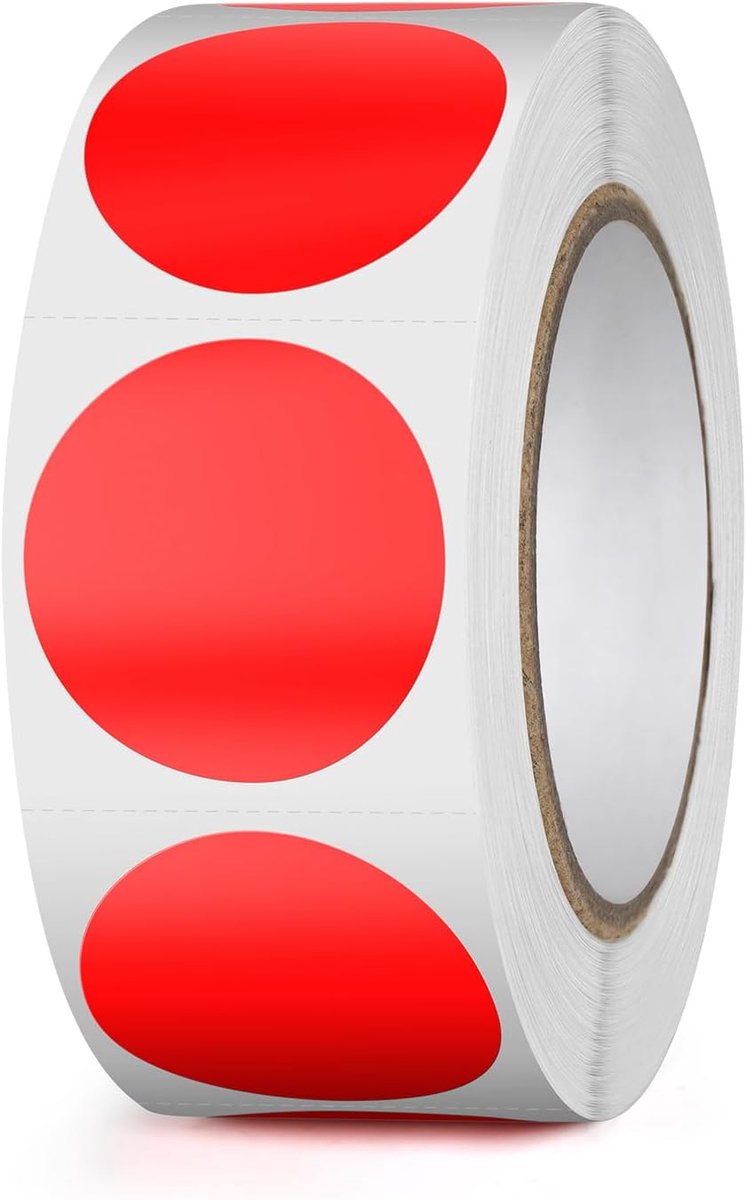 ronde thermische labels vinyl 25 mm zelfklevende rol adresstickers waterdicht stippenstickers voor logo barcode prijs verzending 500 stuks