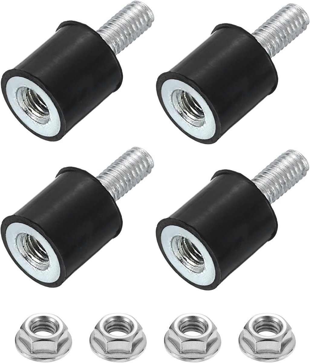 M4 Rubberen Beugels, 4 Stks 10x10mm(DxH) Cilindrische Anti-Vibratie Isolator Schokdemper Met Moer Voor Auto Spoel Generator Luchtcompressoren