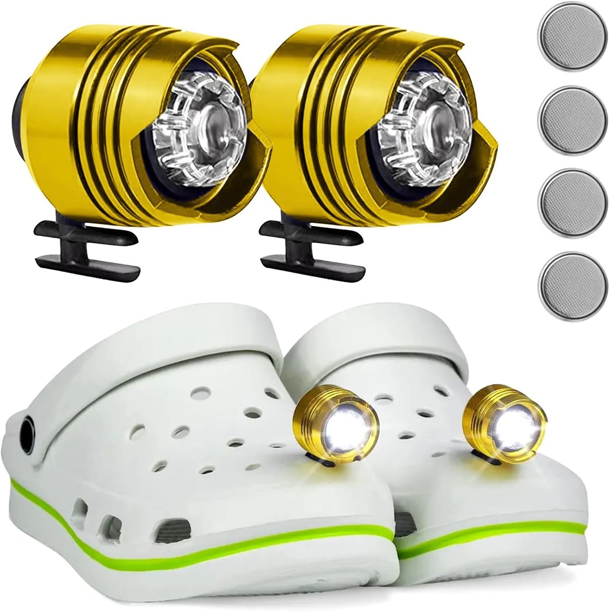 koplampen, 2 stuks krokodillenlicht, waterdicht, 3 instelbare lichtmodi, voor kamperen, verjaardagscadeaus voor volwassenen, kinderen
