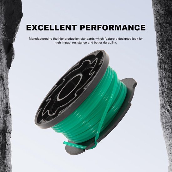 6 * draadspoel voor Black & Decker GL7033 GL8033 GL9035 lengte 6 m, van nylon, diameter 2 mm A6482 groen — afbeelding 5