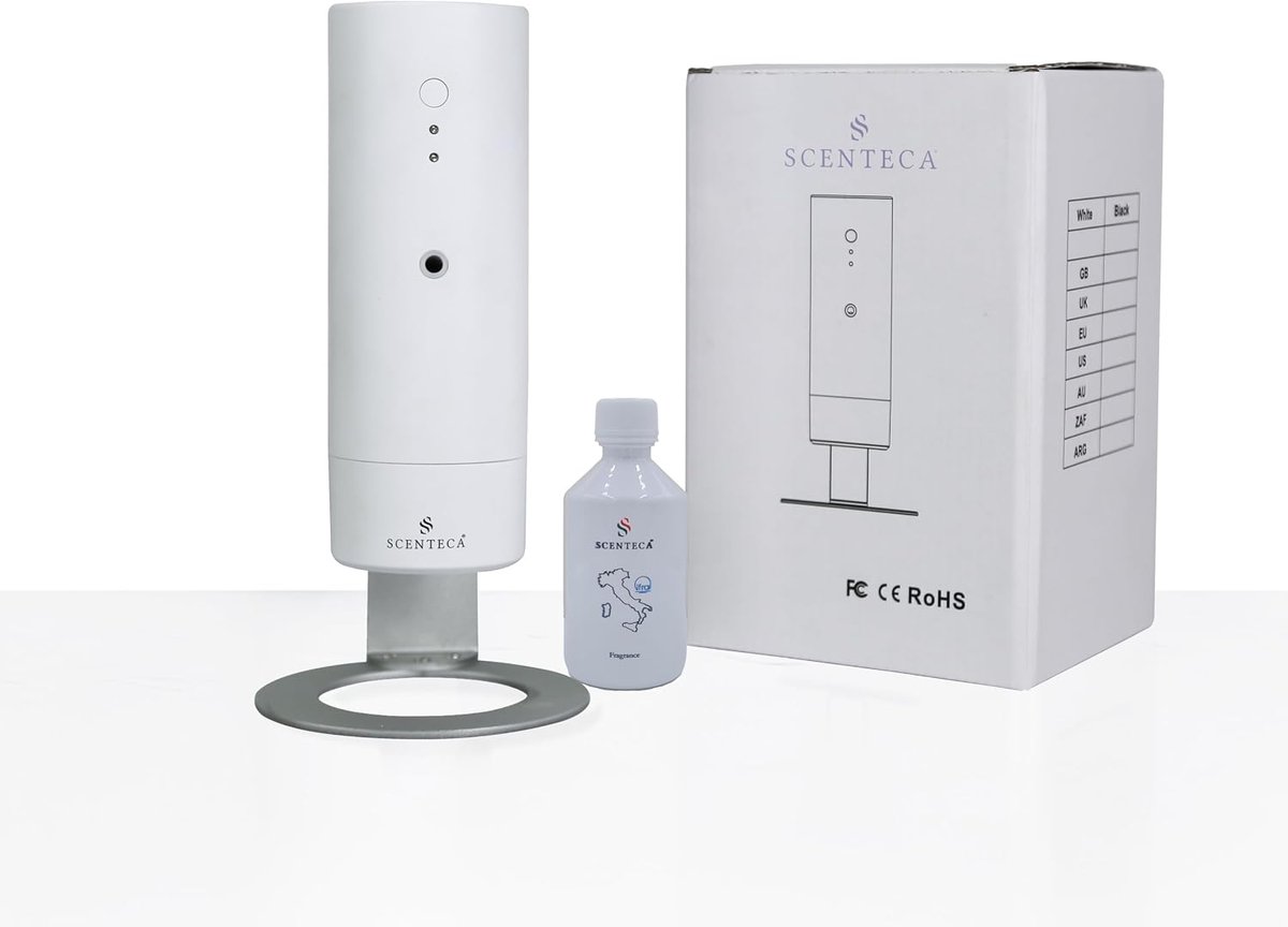 SnelShoppen - SCENTECA AD-BC3 geur diffuser voor thuis en commercieel gebruik, tot 50 m², incl. 50 ml geurolie - Essentiële olie verstuiver voor aroma