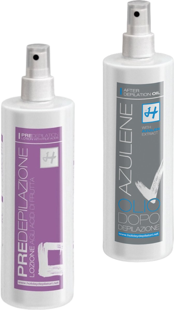 Holiday Pre-Wax Lotion & After-Wax Oil Set – 2 x 250 ml – Voor- en Nabehandeling bij Waxen – Kalmeert & Verzorgt de Huid