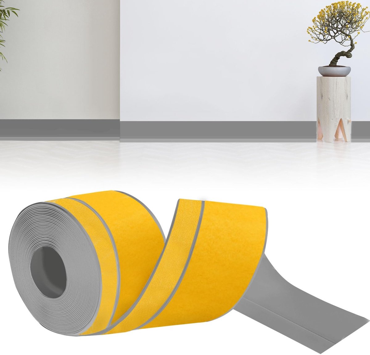 Omgoods - Zelfklevende Plintstrip - Flexibele PVC Hoekprofiel voor Binnen