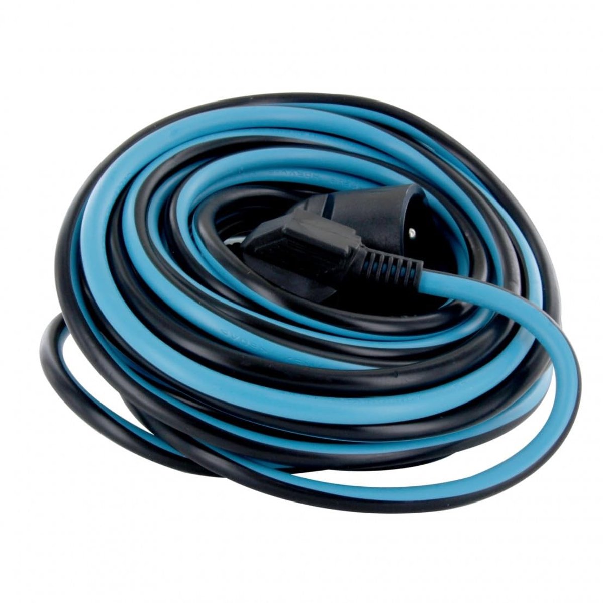 Omgoods - Verlengkabel - Zwart/Blauw - 10 m