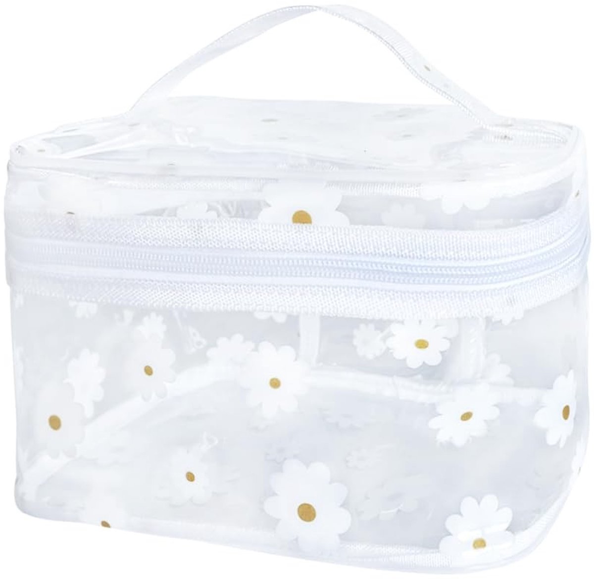 Omgoods - Waterdichte Cosmeticatas met Bloemenpatroon - Transparante Toilettas