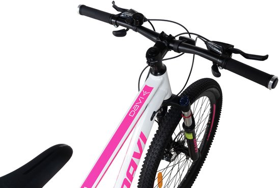 Davi Bella - Mountainbike - 26 inch - 21 versnellingen - Aluminium frame - Schijfremmen - Voorvork met vering - Shimano - Wit/Roze — afbeelding 4