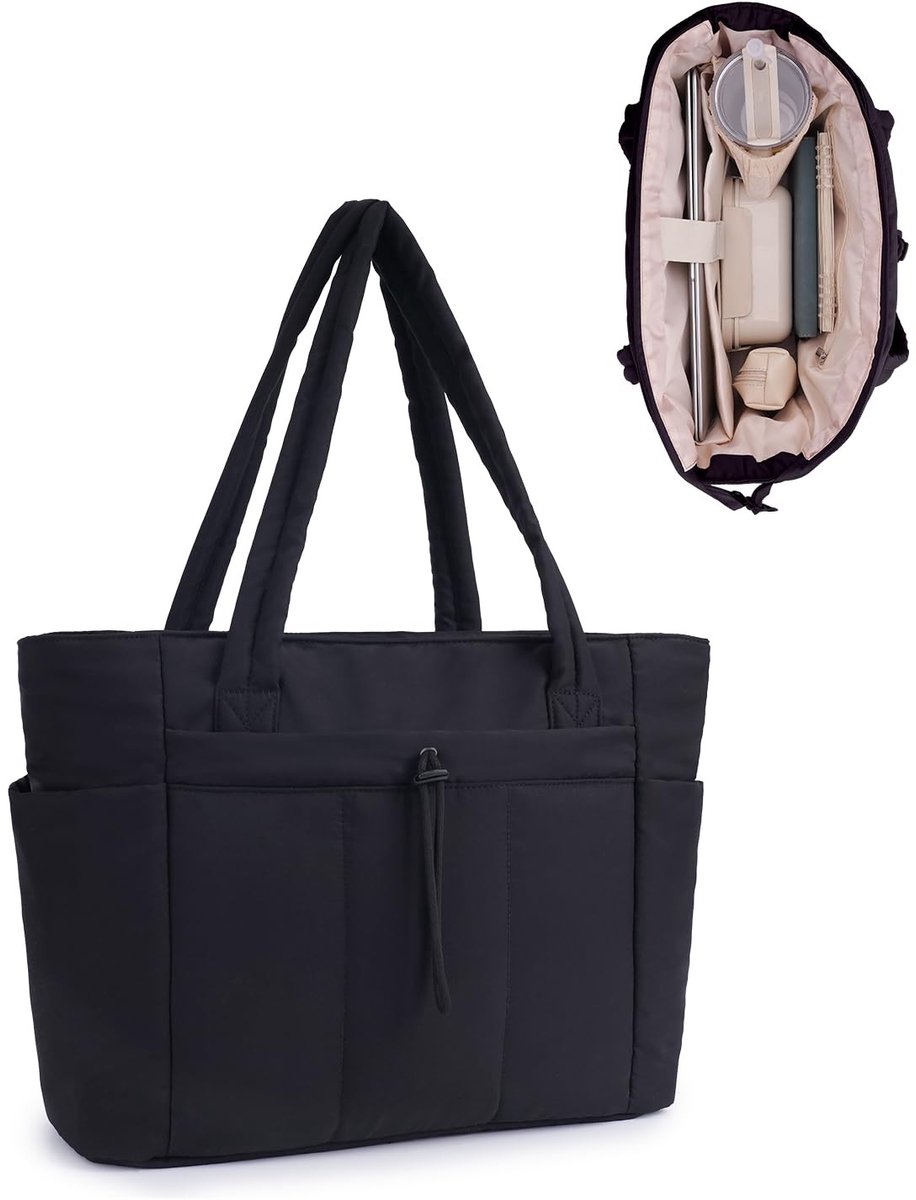 Omgoods - Grote Tote Bag met Laptopcompartiment