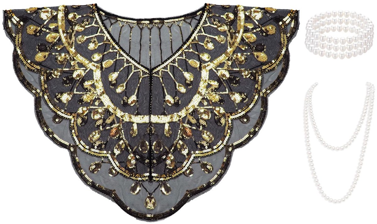 Omgoods - 1920s Scarf Wrap met Pailletten en Kralen voor Avondkleding