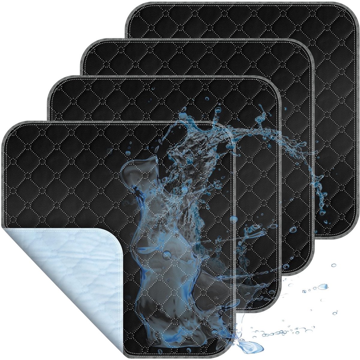 Omgoods - Set van 4 Wasbare Incontinentie Kussenbeschermers 50 x 50 cm
