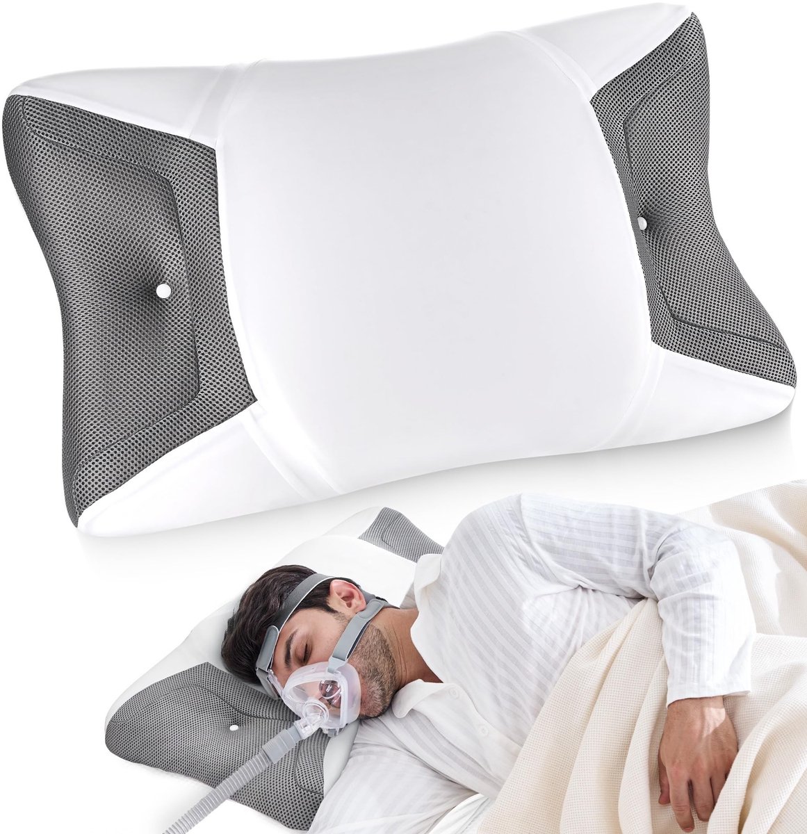Omgoods - Ergonomisch CPAP Nek Kussen van Traagschuim