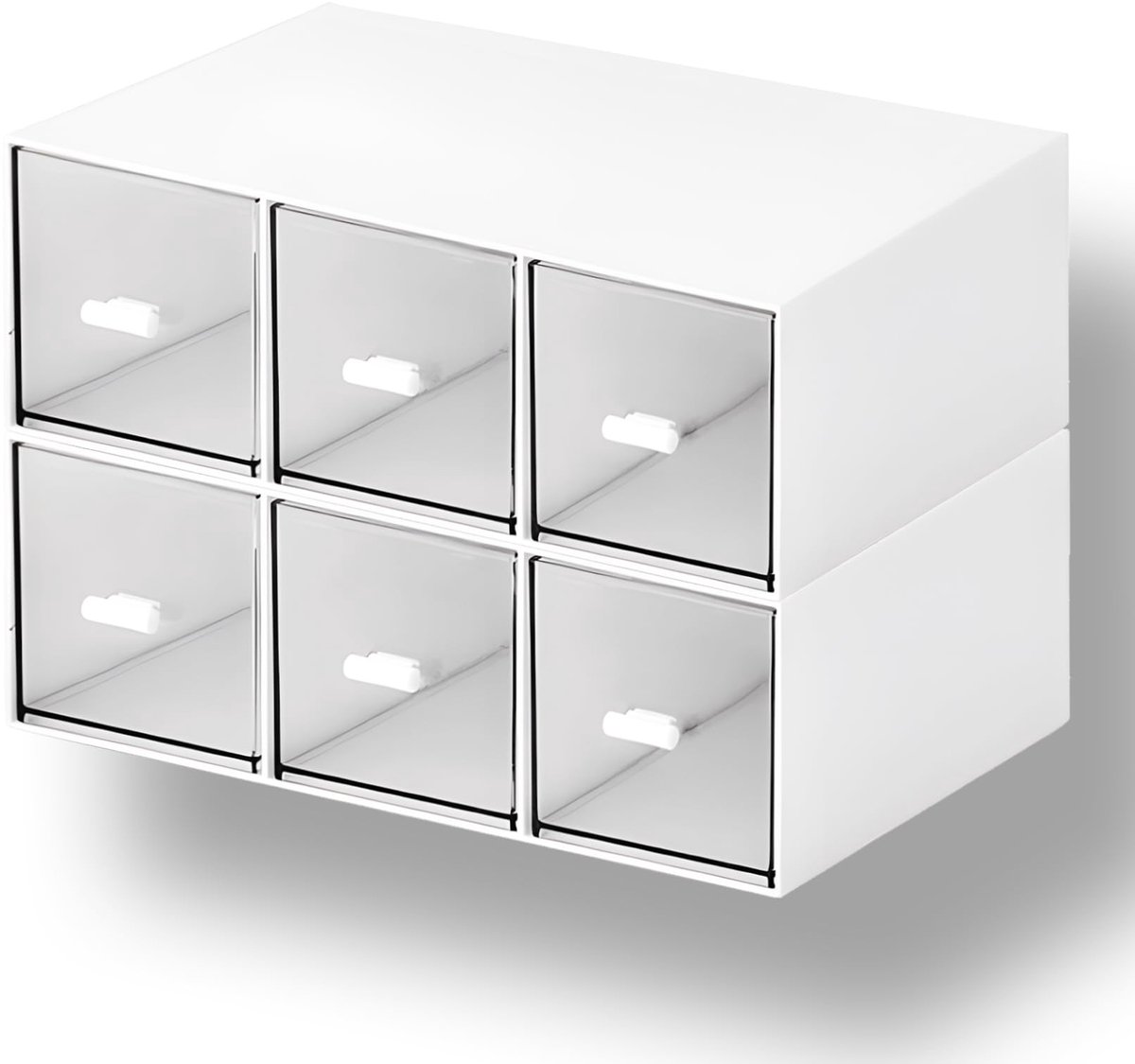 Omgoods - Desk Organizer met 6 Lades, Stapelbare Opbergdoos