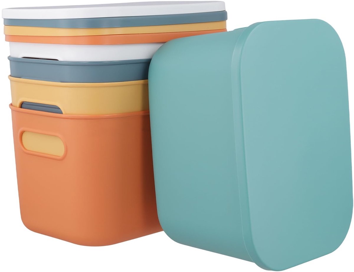 Omgoods - 5 Stuks Opbergdozen met Deksel voor Organisatie